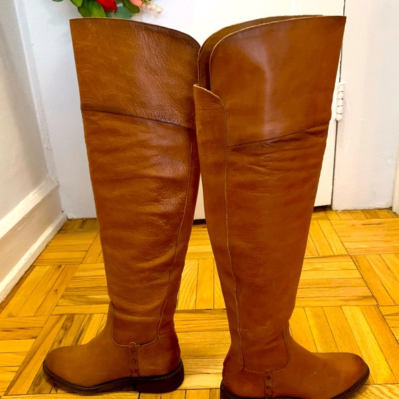 Never worn Franco Sarto Haleen Over-The-Knee Boot in cognac, size 5.5. - Picture 7 of 8